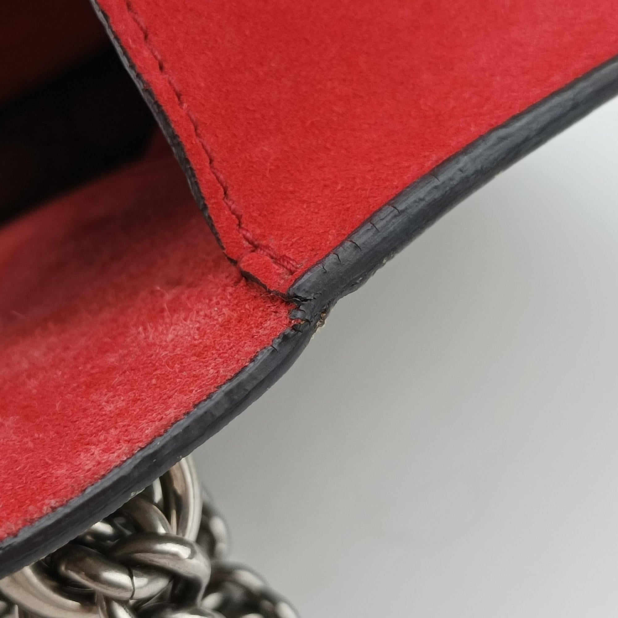 Pre-owned Gucci Dionysus beige×red PVC coated canvas × suede 421970 shoulderbag | stylenewstar