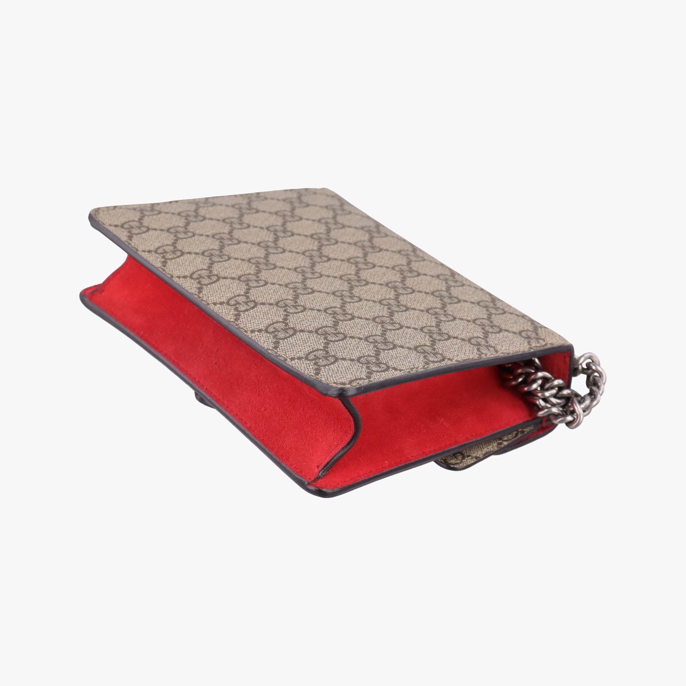 Pre-owned Gucci Dionysus beige×red PVC coated canvas × suede 421970 shoulderbag | stylenewstar
