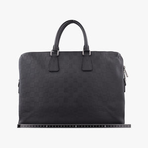 Pre-owned Louis Vuitton Porte Documents Jour Noir Damier Graphite N48224 handbag | stylenewstar