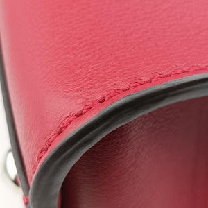 Pre-owned Fendi PEEKABOO MEDIUM Red Leather 8BN290 shoulderbag | stylenewstar