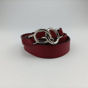 Pre-owned Fendi PEEKABOO MEDIUM Red Leather 8BN290 shoulderbag | stylenewstar