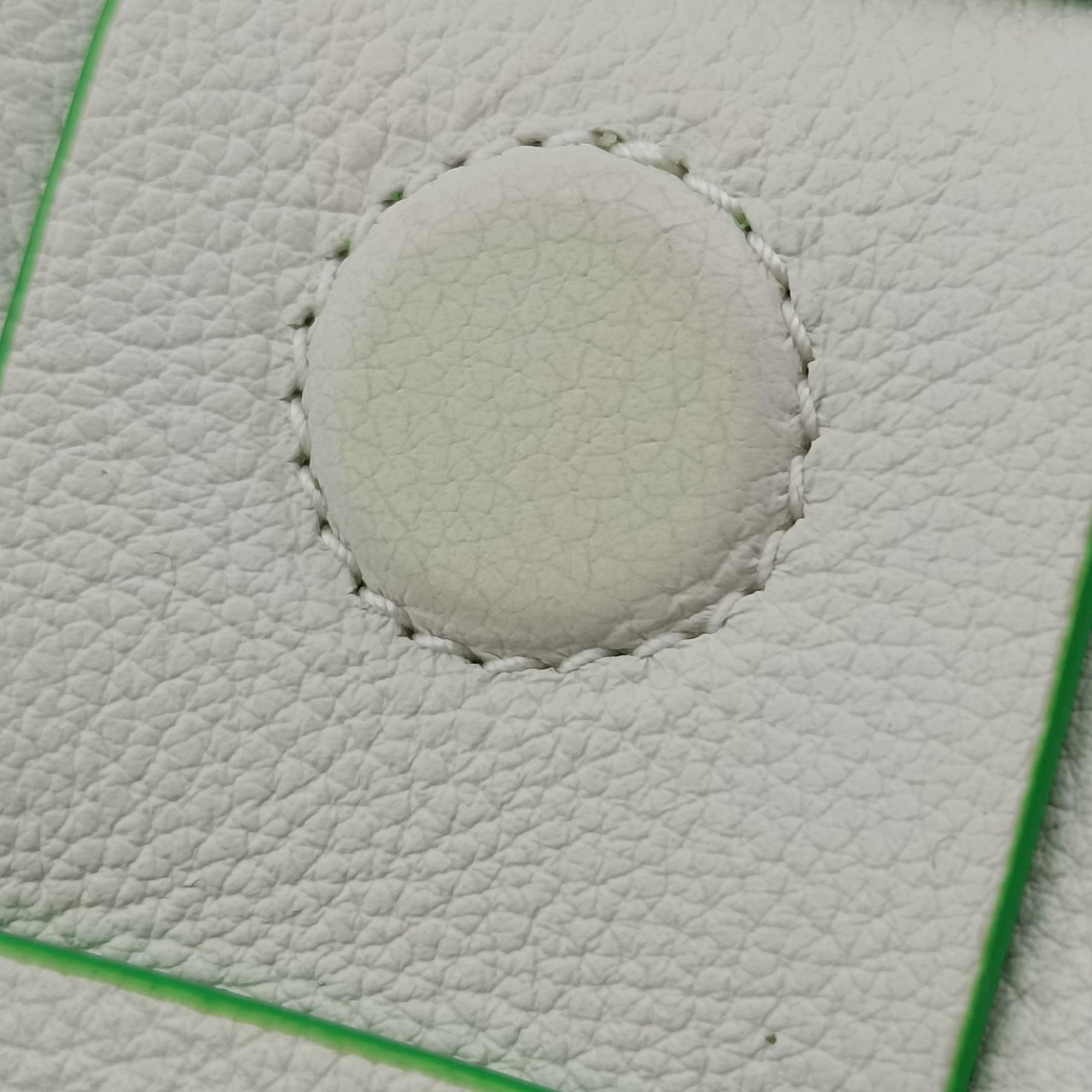 Vintage Bottega Veneta candy cassette White×green Leather  shoulderbag | stylenewstar