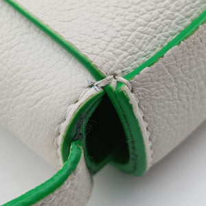 Vintage Bottega Veneta candy cassette White×green Leather  shoulderbag | stylenewstar