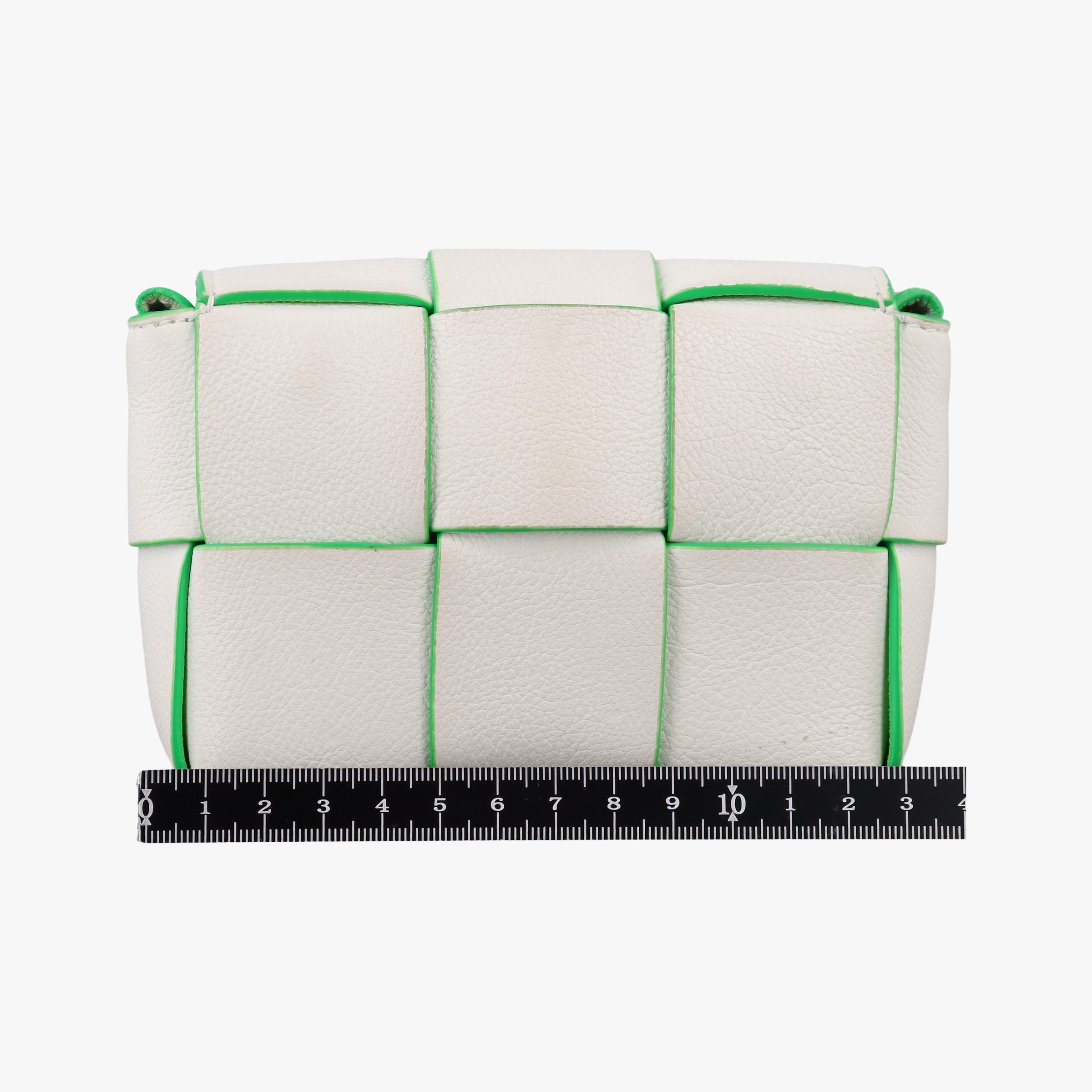 Vintage Bottega Veneta candy cassette White×green Leather  shoulderbag | stylenewstar