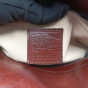 Pre-owned Burberry Beat Check Brown × Beige × Black Canvas × Leather  shoulderbag | stylenewstar