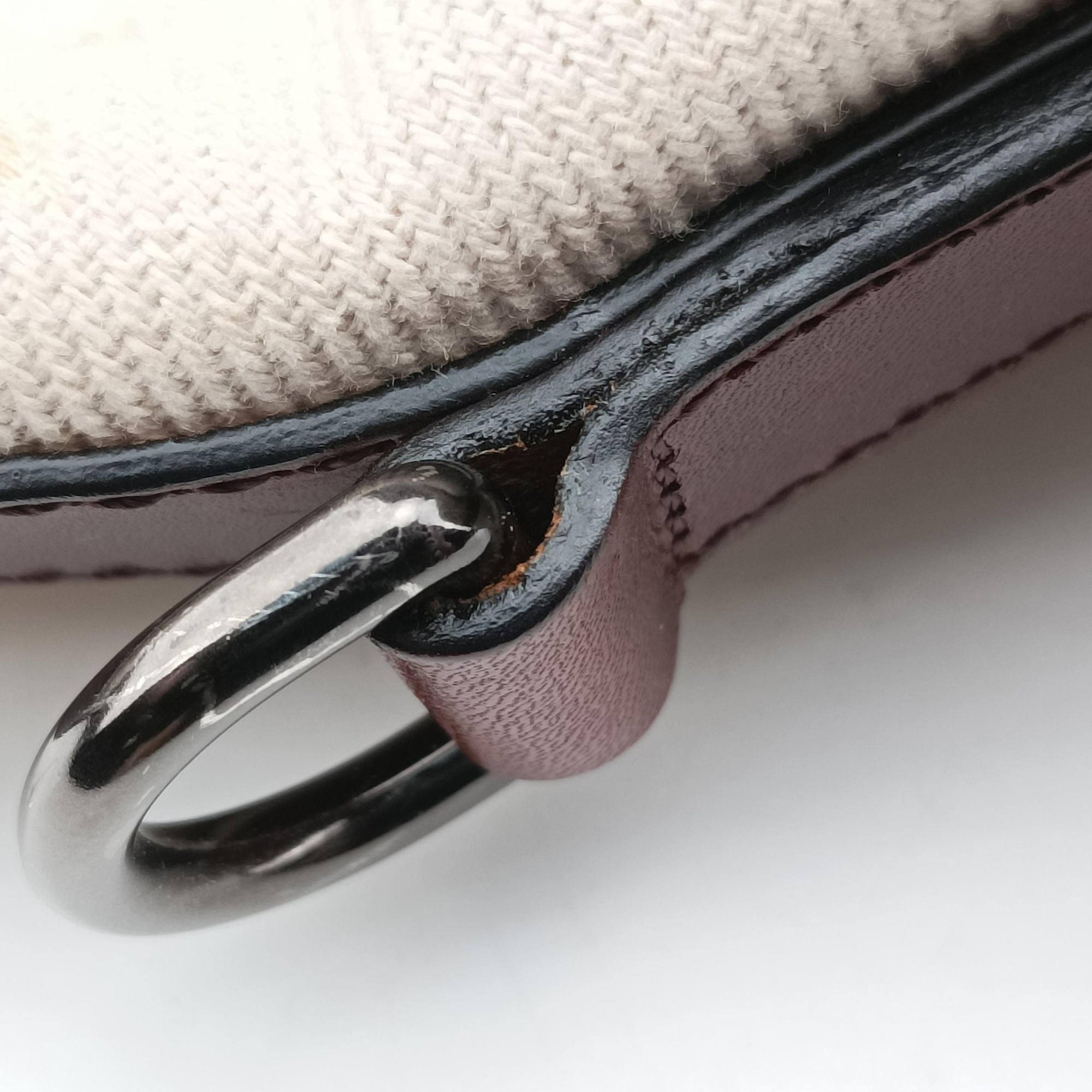 Pre-owned Burberry Beat Check Brown × Beige × Black Canvas × Leather  shoulderbag | stylenewstar
