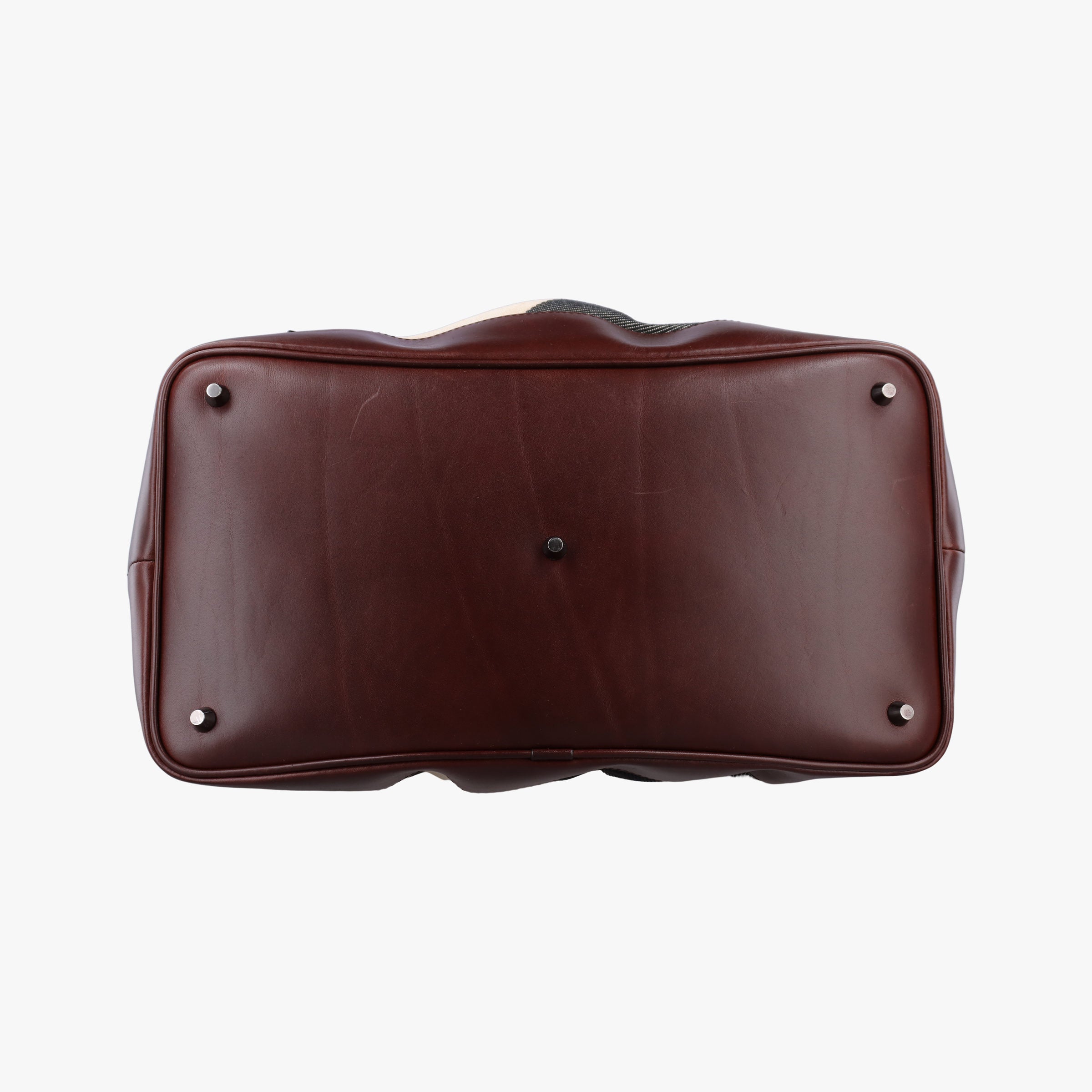 Pre-owned Burberry Beat Check Brown × Beige × Black Canvas × Leather  shoulderbag | stylenewstar