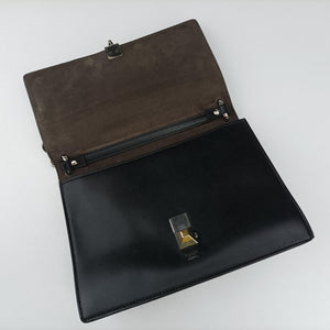 Pre-owned Fendi Monster Kan I Black Leather 8BT203 shoulderbag | stylenewstar