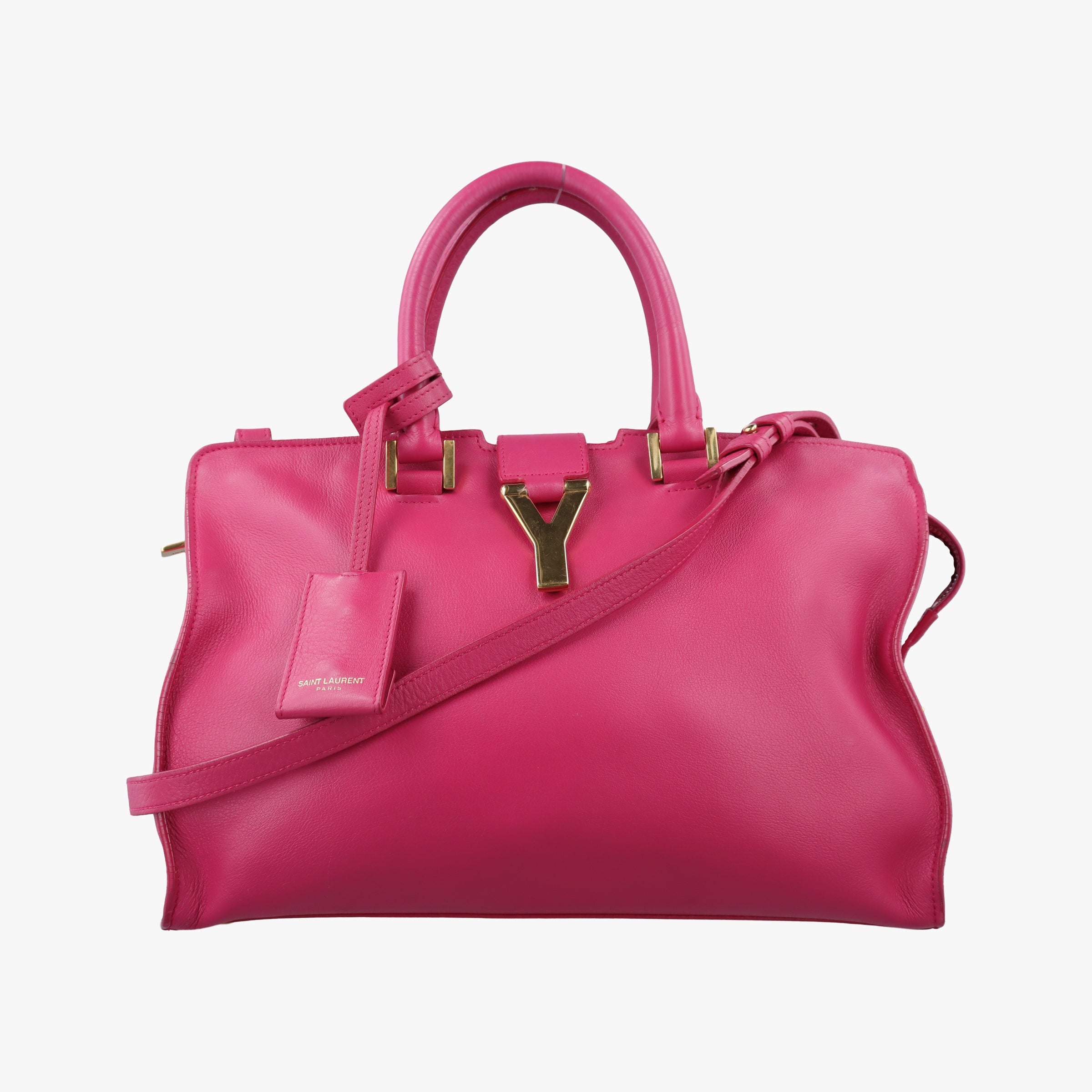 Secondhand Yves Saint Laurent Y Ligne Petit Cabas Rose Leather 311210 shoulderbag | stylenewstar