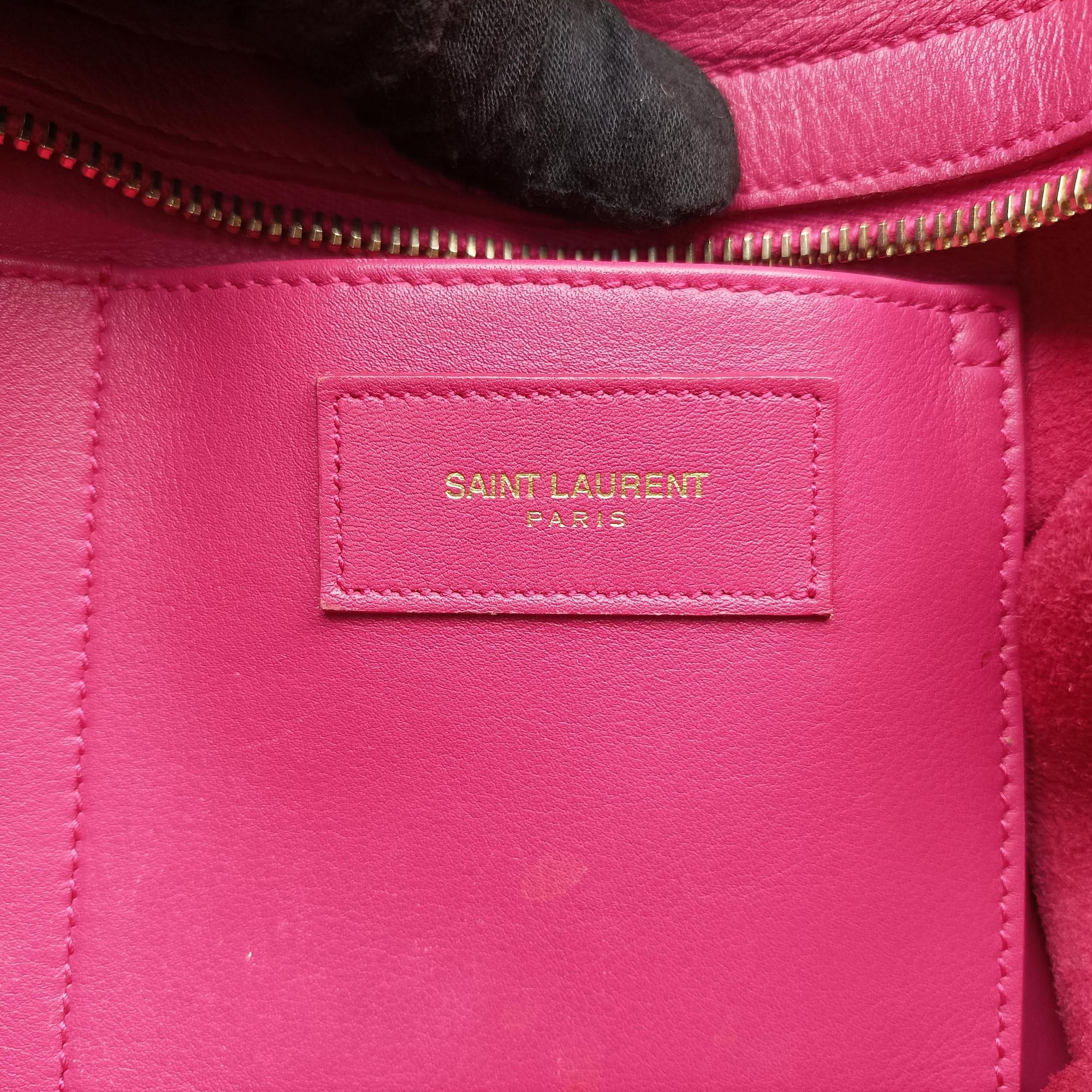 Secondhand Yves Saint Laurent Y Ligne Petit Cabas Rose Leather 311210 shoulderbag | stylenewstar
