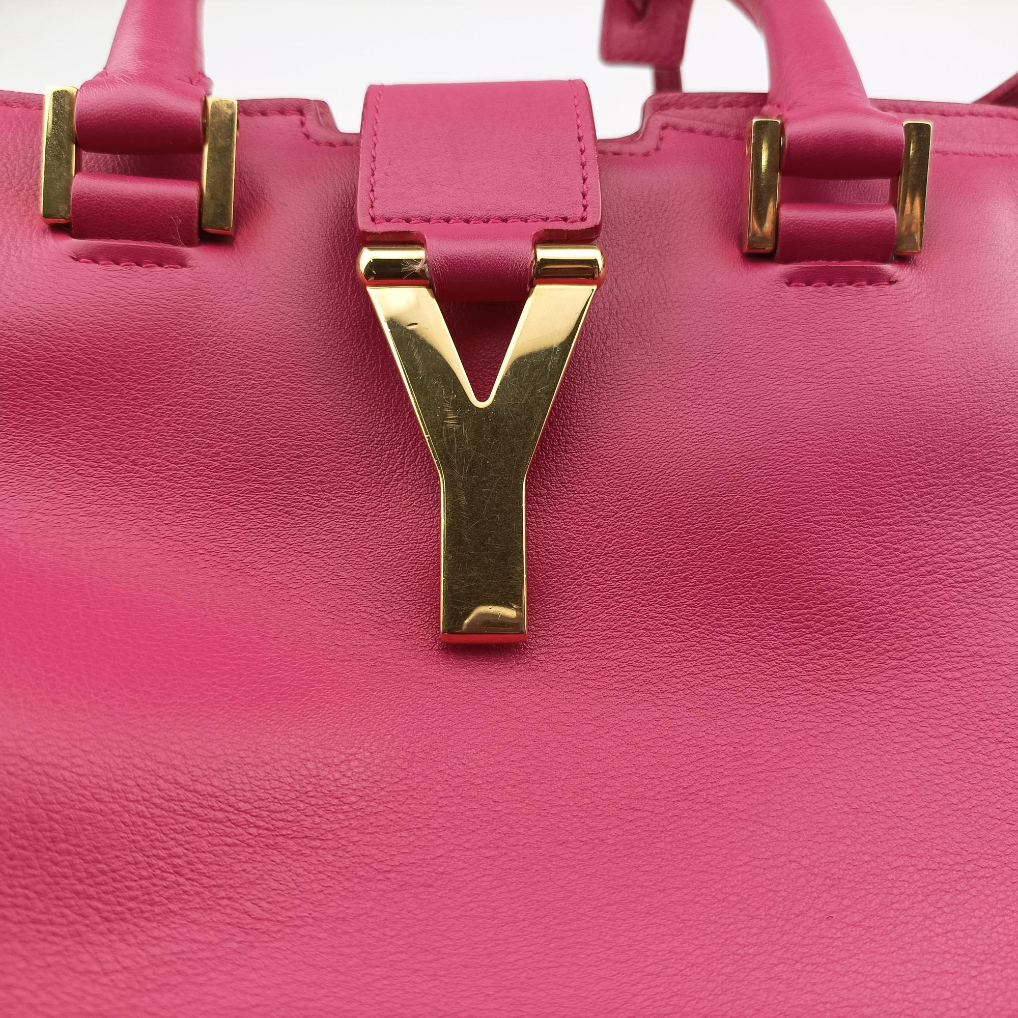 Secondhand Yves Saint Laurent Y Ligne Petit Cabas Rose Leather 311210 shoulderbag | stylenewstar