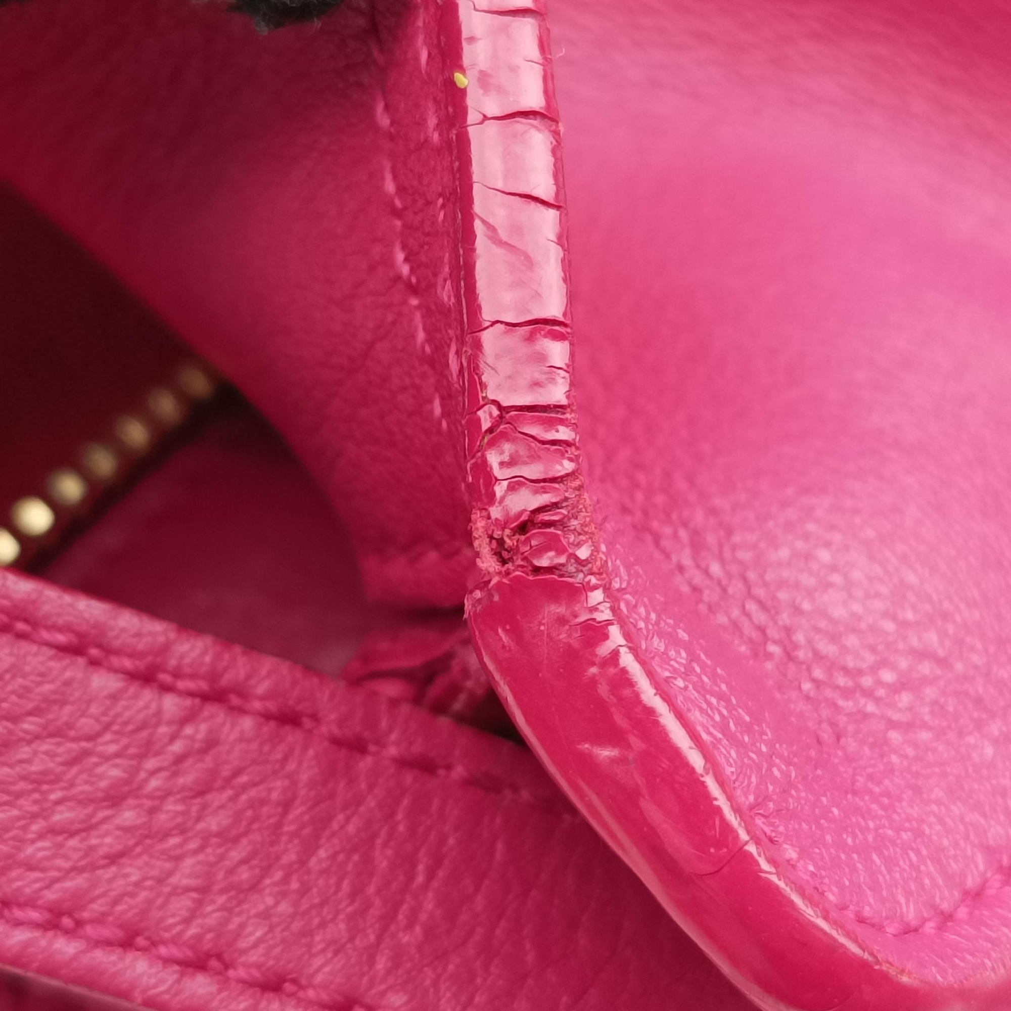 Secondhand Yves Saint Laurent Y Ligne Petit Cabas Rose Leather 311210 shoulderbag | stylenewstar