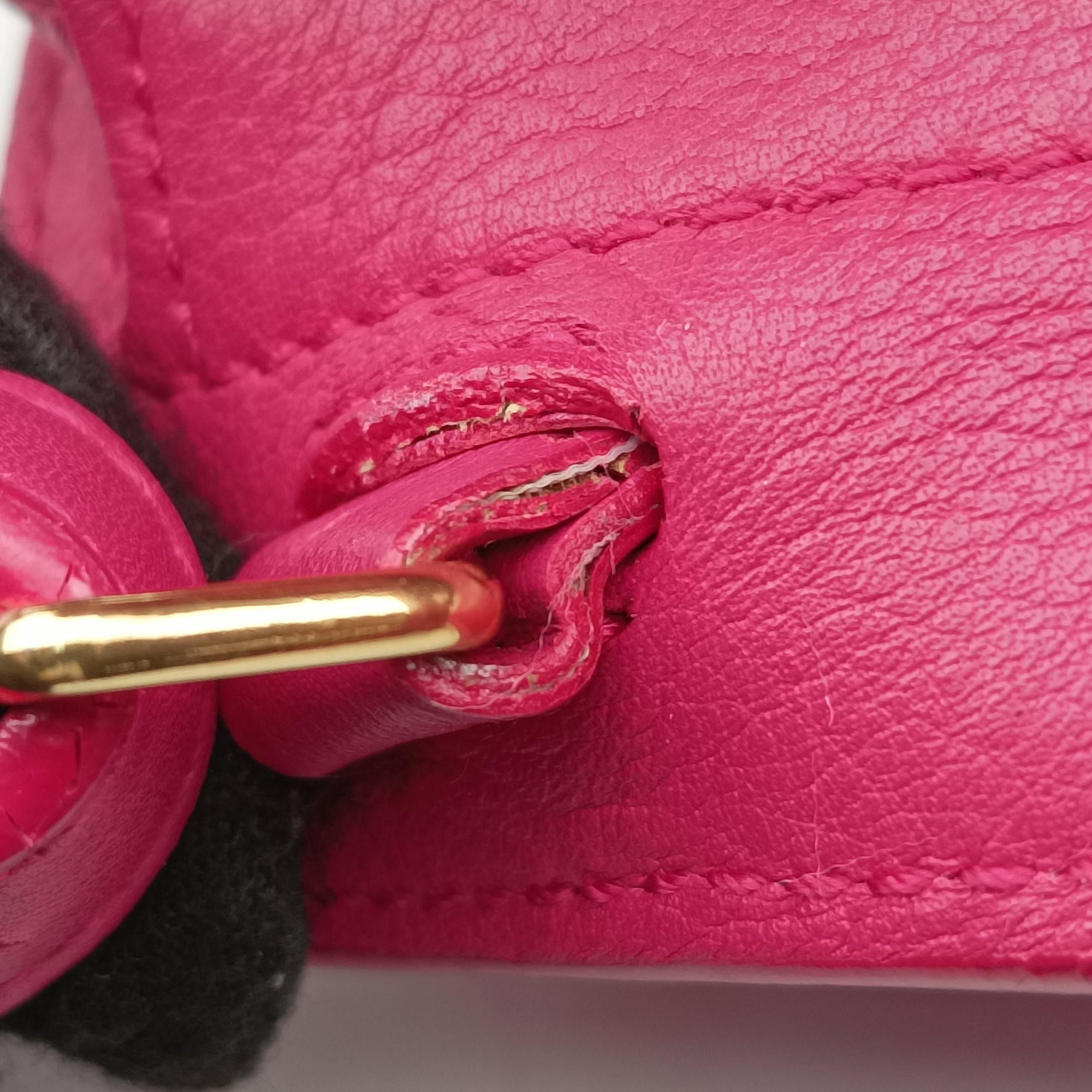 Secondhand Yves Saint Laurent Y Ligne Petit Cabas Rose Leather 311210 shoulderbag | stylenewstar
