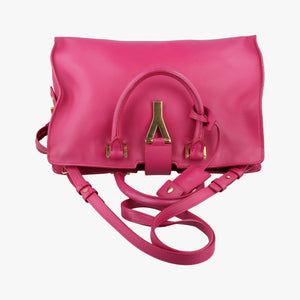 Secondhand Yves Saint Laurent Y Ligne Petit Cabas Rose Leather 311210 shoulderbag | stylenewstar