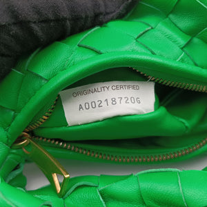 Pre-owned Bottega Veneta The Jodie Green lambskin  handbag | stylenewstar