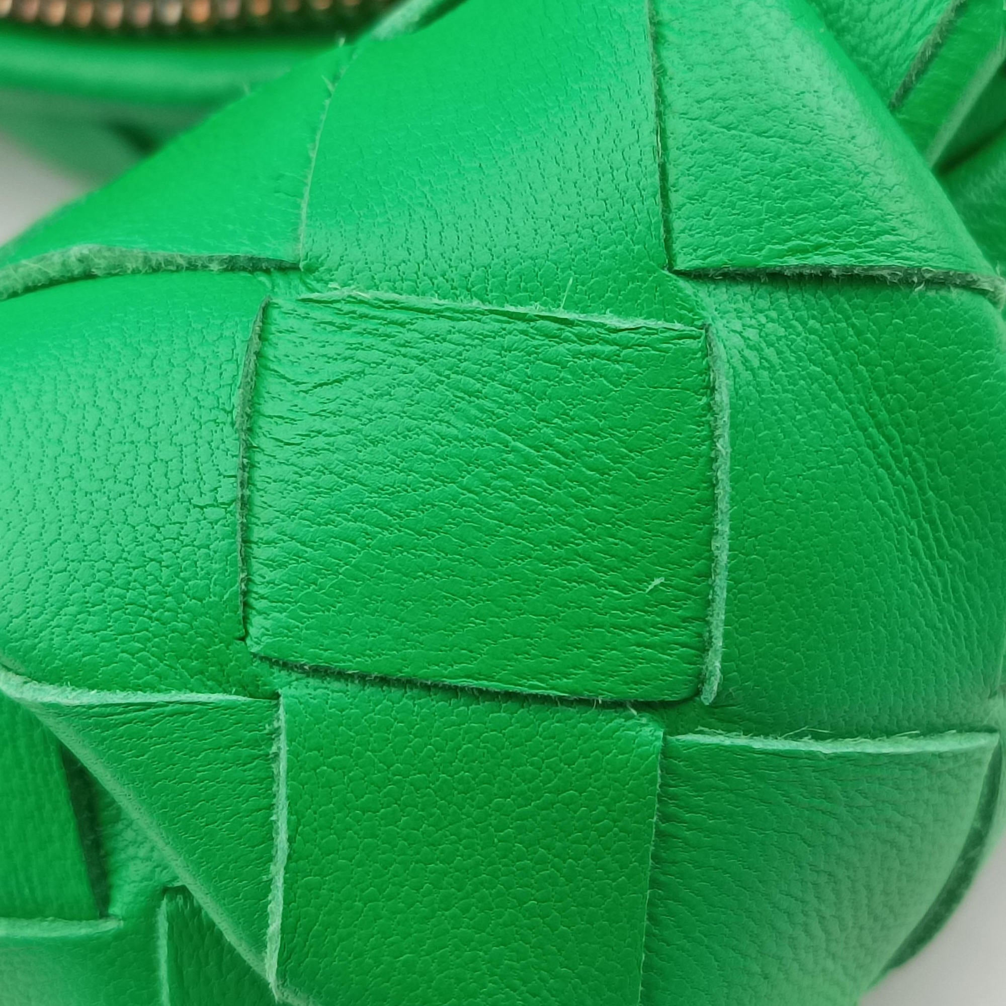 Pre-owned Bottega Veneta The Jodie Green lambskin  handbag | stylenewstar
