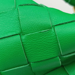 Pre-owned Bottega Veneta The Jodie Green lambskin  handbag | stylenewstar