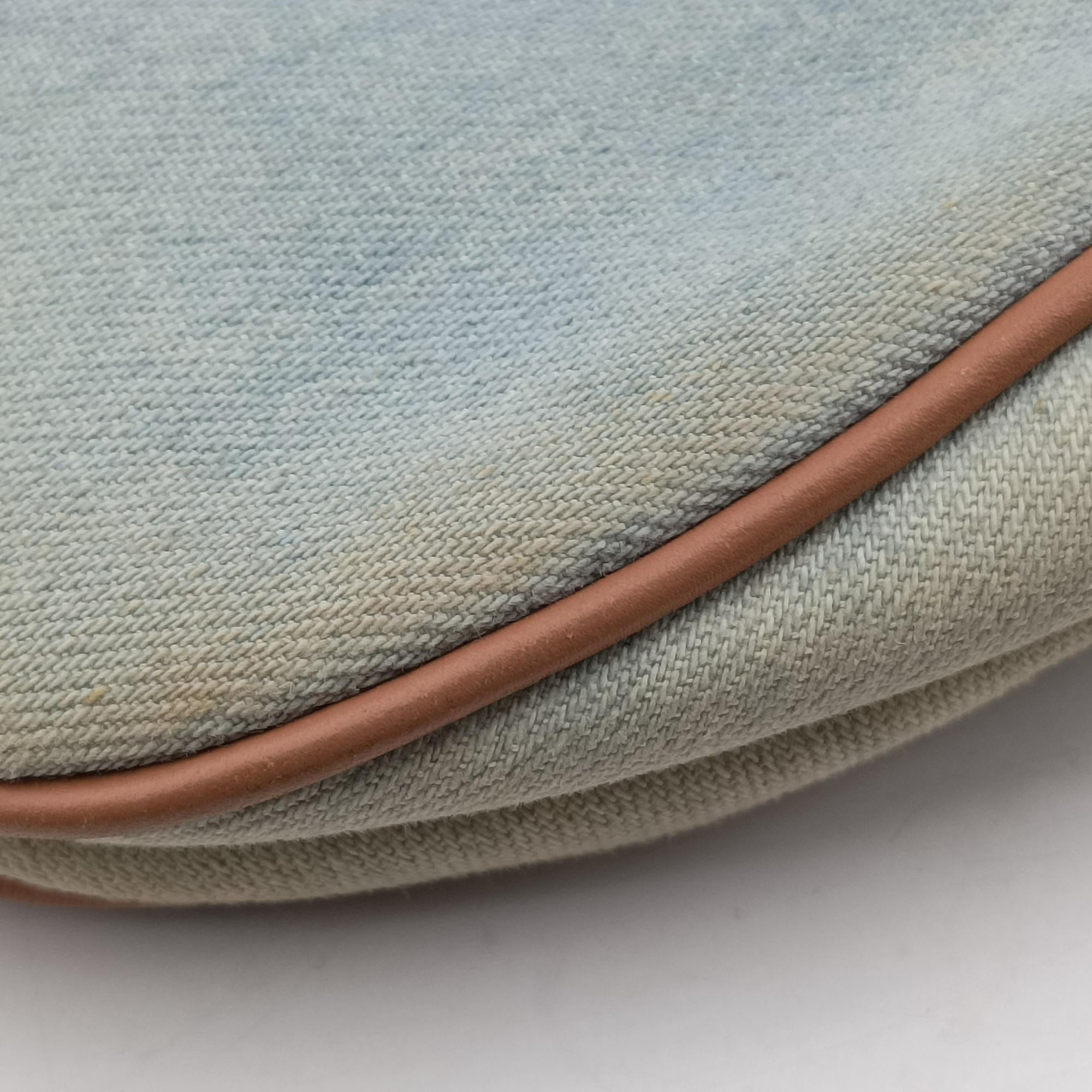 Pre-owned Christian Dior Miss Diorella Saddle Bag Blue Denim × Leather  shoulderbag | stylenewstar