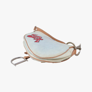 Pre-owned Christian Dior Miss Diorella Saddle Bag Blue Denim × Leather  shoulderbag | stylenewstar