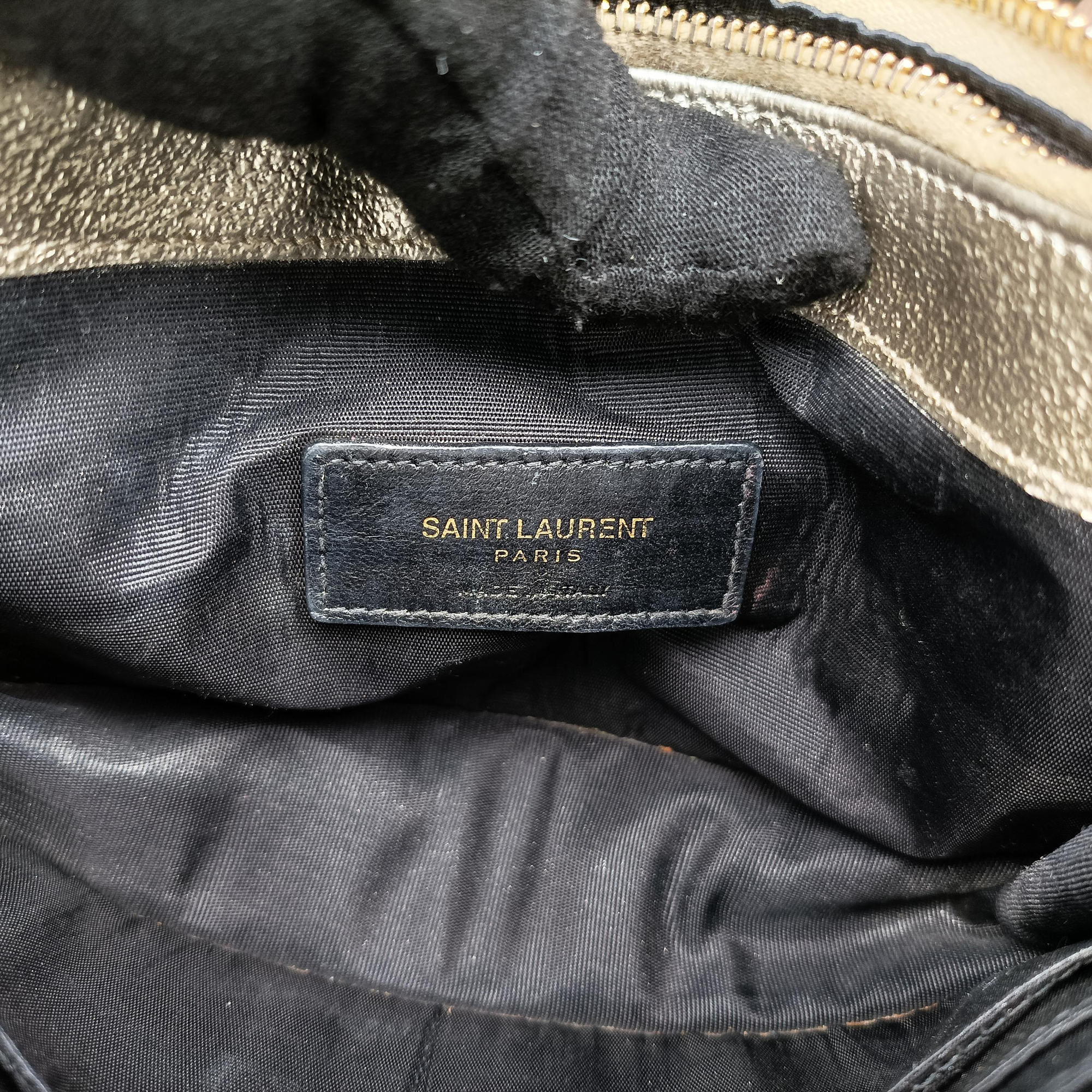 Pre-owned Yves Saint Laurent MONOGRAM Golden Leather 393953 shoulderbag | stylenewstar