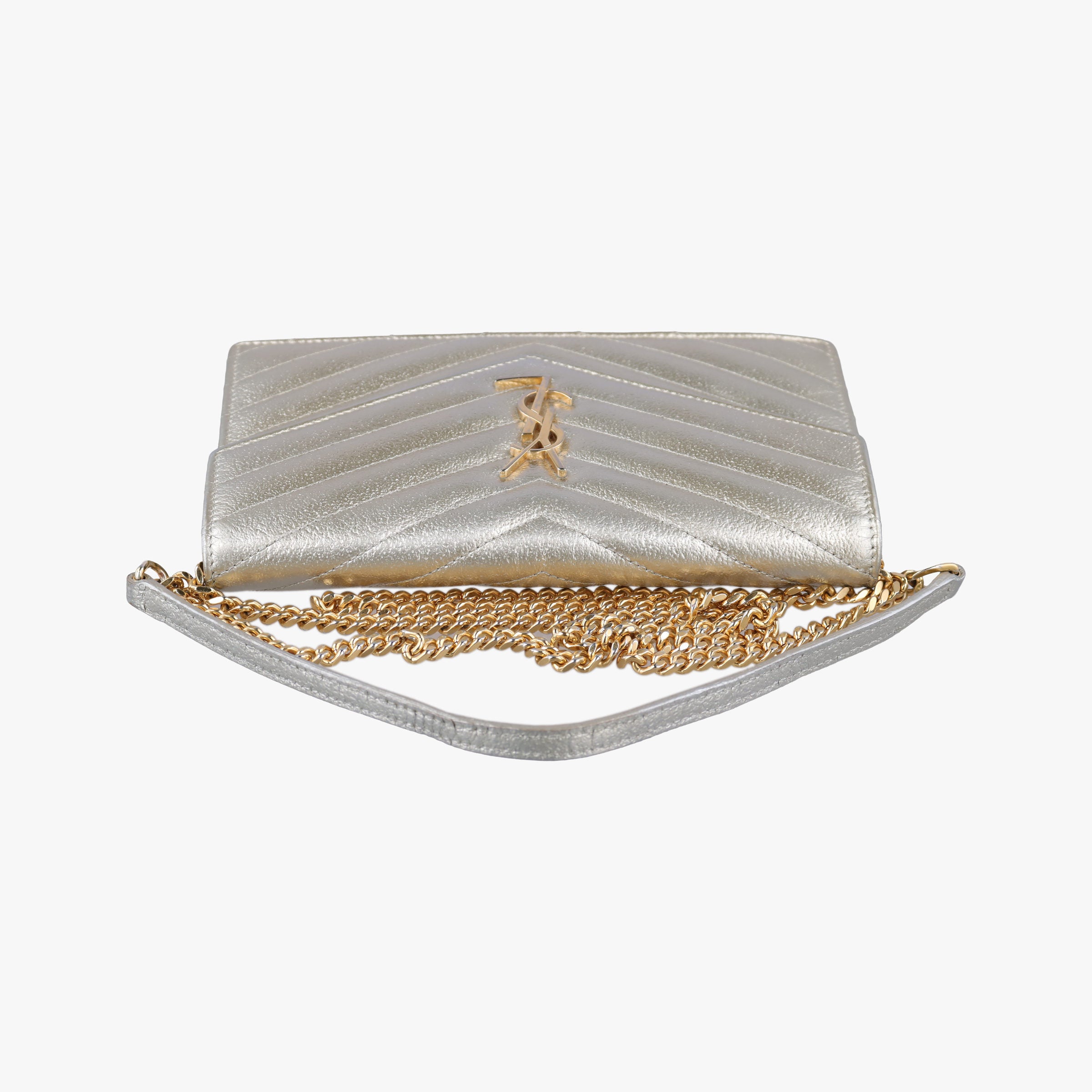 Pre-owned Yves Saint Laurent MONOGRAM Golden Leather 393953 shoulderbag | stylenewstar