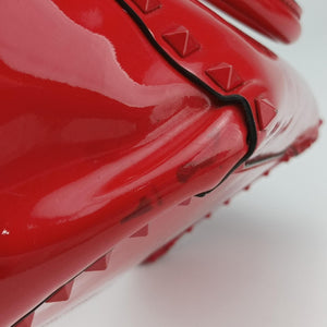 Secondhand Valentino Rockstud Red Patent Leather  shoulderbag | stylenewstar