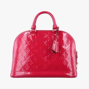 Pre-owned Louis Vuitton Alma PM pomme d'amour Vernis M90096 handbag | stylenewstar