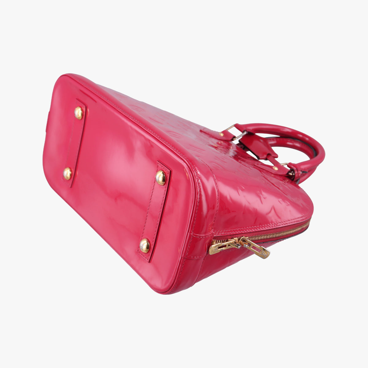 Pre-owned Louis Vuitton Alma PM pomme d'amour Vernis M90096 handbag | stylenewstar
