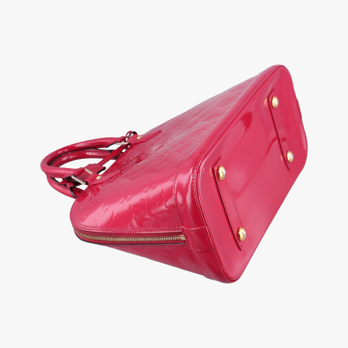 Pre-owned Louis Vuitton Alma PM pomme d'amour Vernis M90096 handbag | stylenewstar