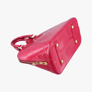 Pre-owned Louis Vuitton Alma PM pomme d'amour Vernis M90096 handbag | stylenewstar