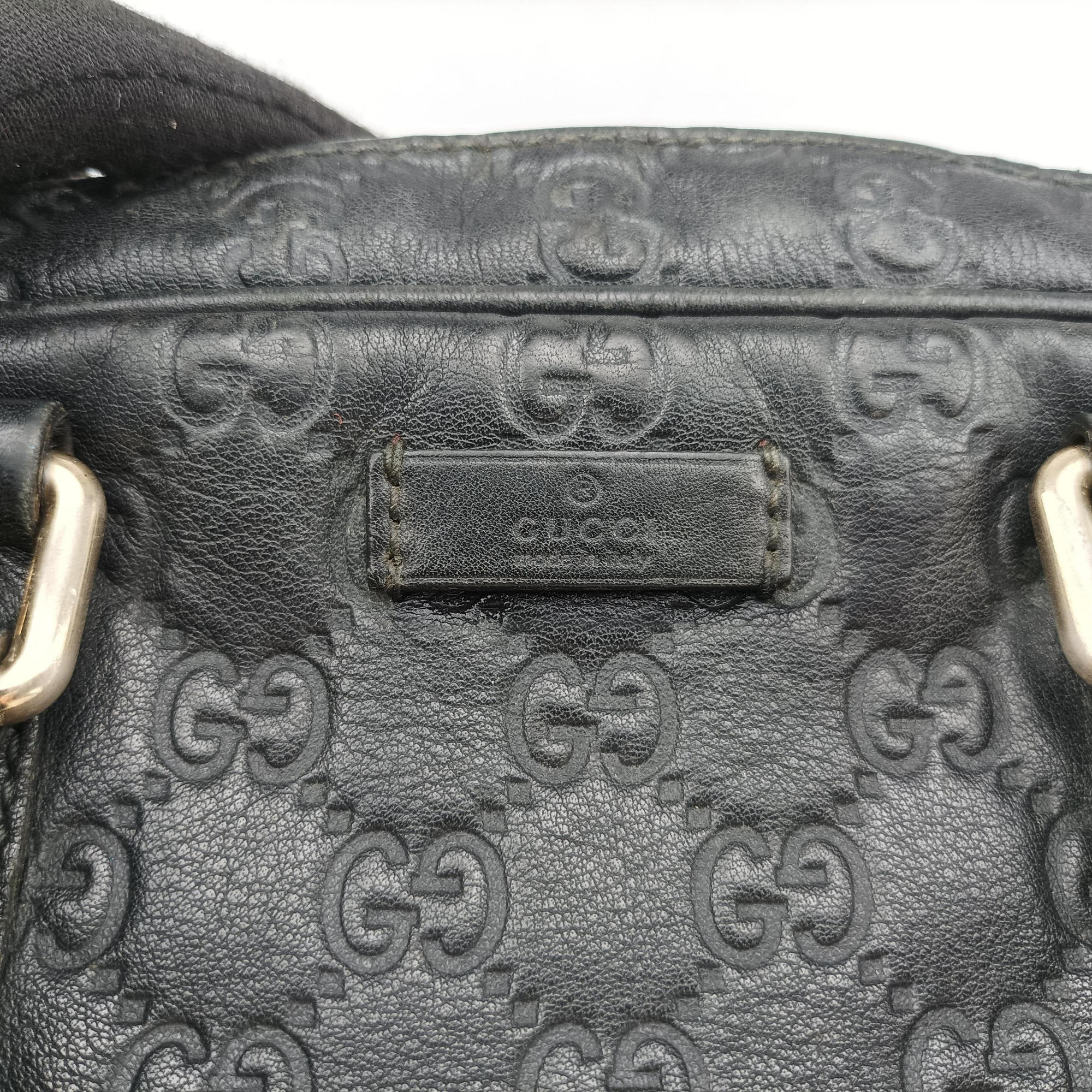 Pre-owned Gucci GG plus GG Supreme Briefcase Brown leather 201480 handbag | stylenewstar