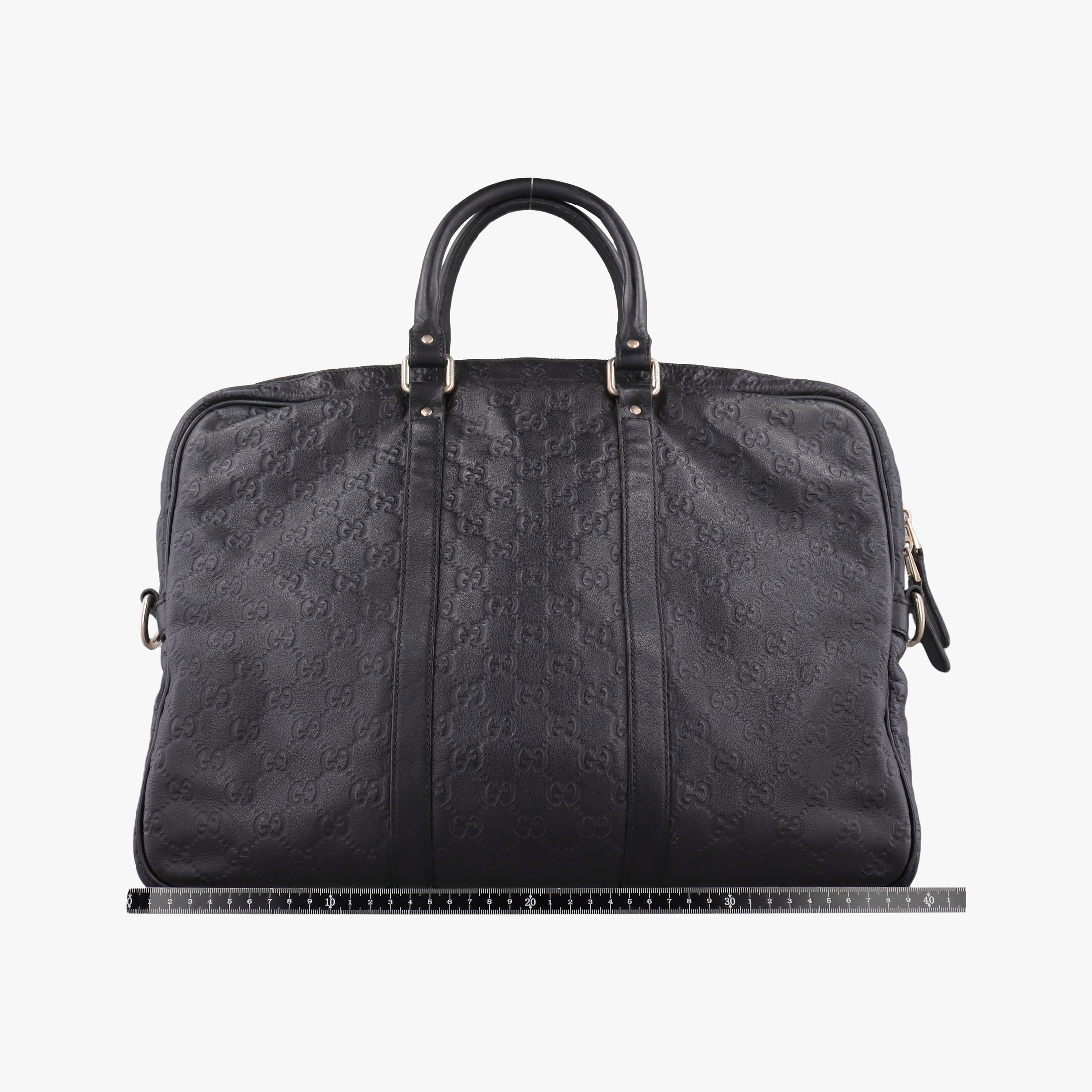 Pre-owned Gucci GG plus GG Supreme Briefcase Brown leather 201480 handbag | stylenewstar