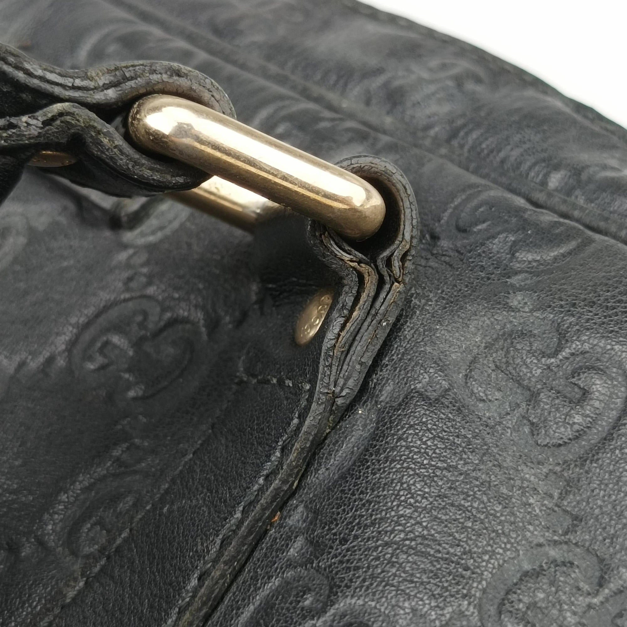 Pre-owned Gucci GG plus GG Supreme Briefcase Brown leather 201480 handbag | stylenewstar