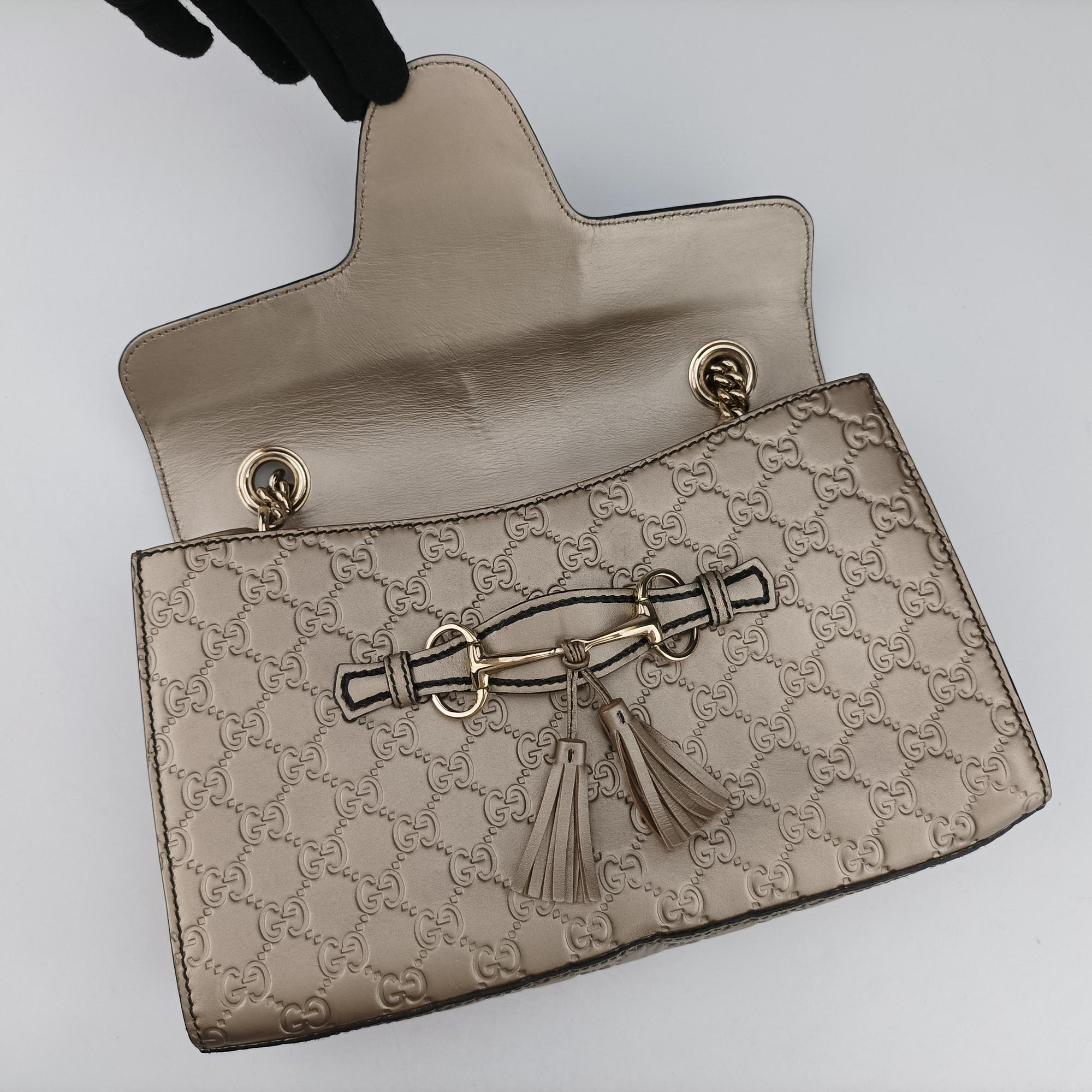 Vintage Gucci Emily Golden Leather 295402 shoulderbag | stylenewstar