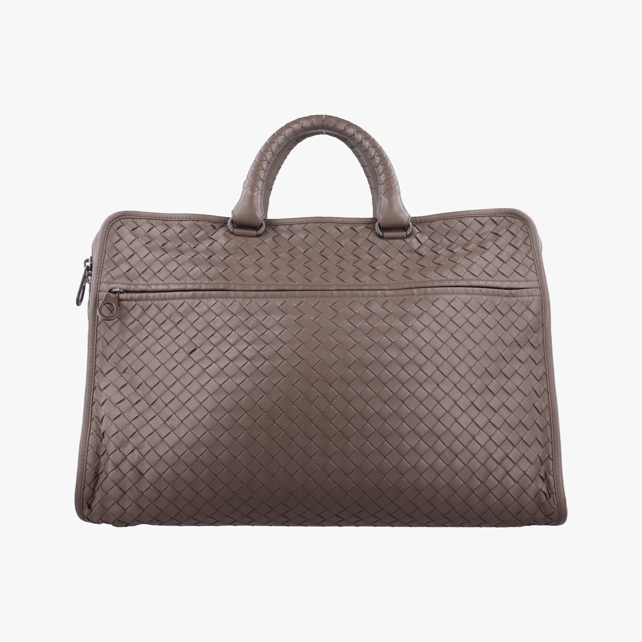 Vintage Bottega Veneta Intrecciato Brown lambskin  handbag | stylenewstar