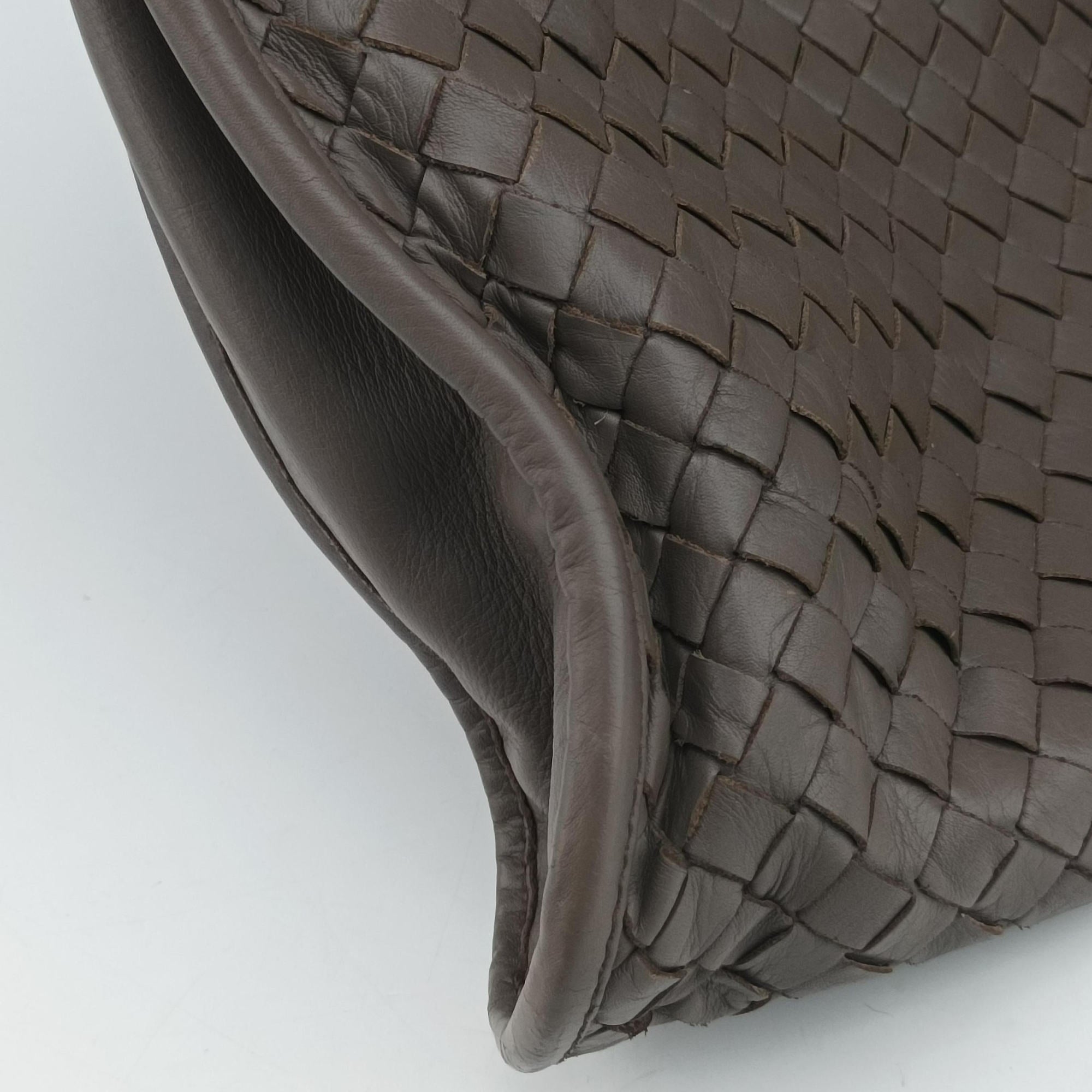 Vintage Bottega Veneta Intrecciato Brown lambskin  handbag | stylenewstar