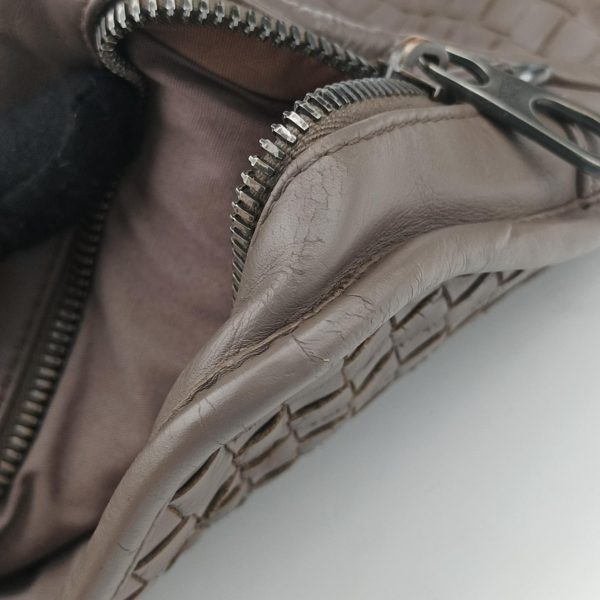 Vintage Bottega Veneta Intrecciato Brown lambskin  handbag | stylenewstar