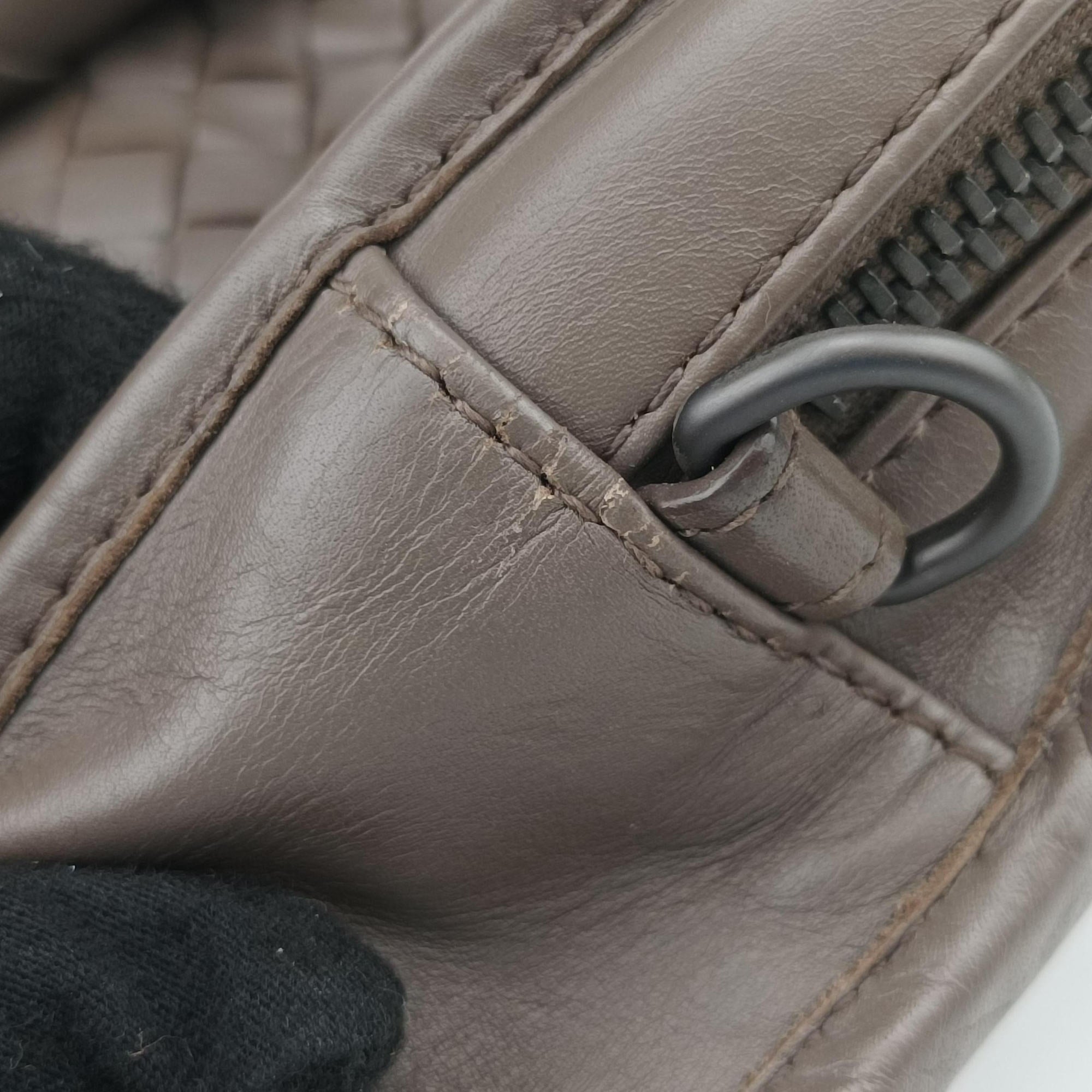 Vintage Bottega Veneta Intrecciato Brown lambskin  handbag | stylenewstar