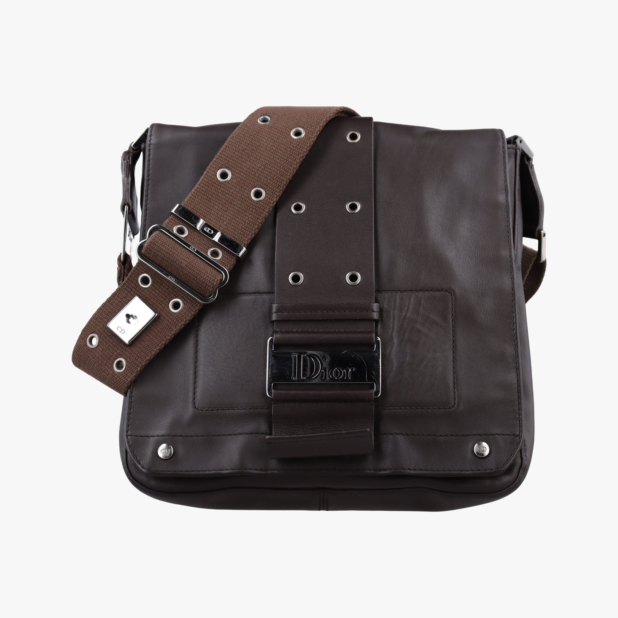 Pre-owned Christian Dior Street Chic Brown Leather  shoulderbag | stylenewstar