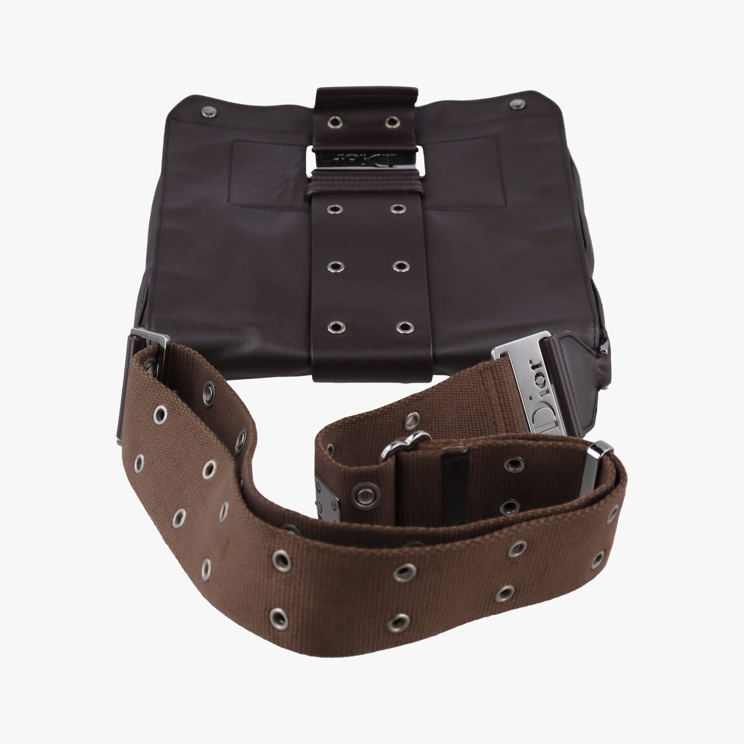 Pre-owned Christian Dior Street Chic Brown Leather  shoulderbag | stylenewstar