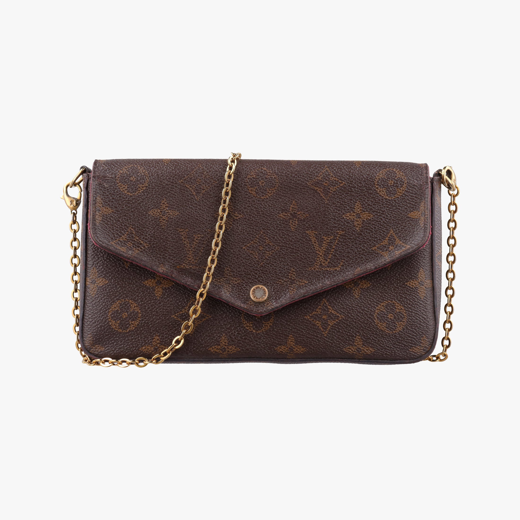 Pre-owned Louis Vuitton Pochette FeLICIE Brown Monogram Canvas M61276 shoulderbag | stylenewstar