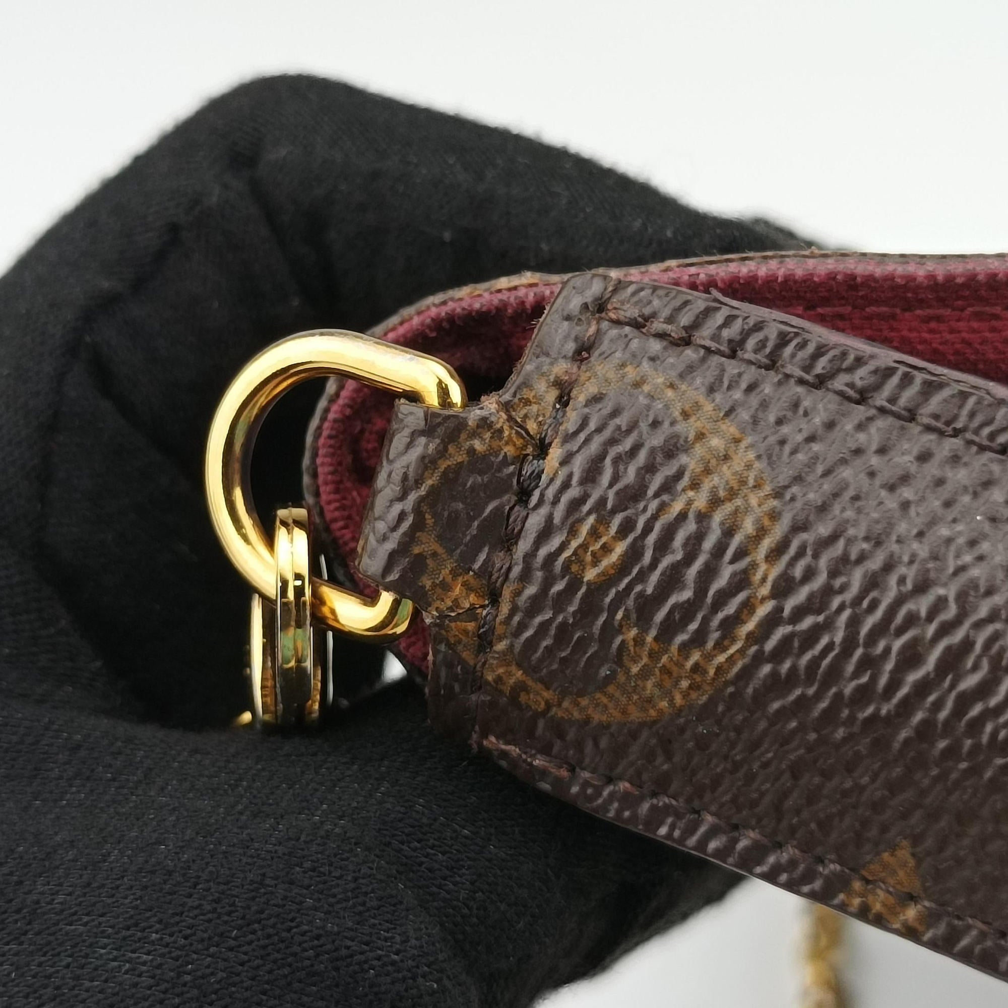 Pre-owned Louis Vuitton Pochette FeLICIE Brown Monogram Canvas M61276 shoulderbag | stylenewstar