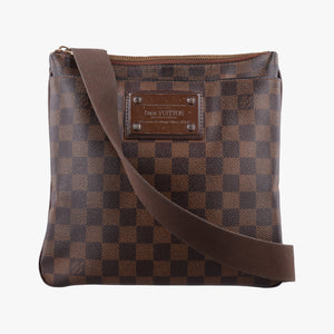 Pre-owned Louis Vuitton BROOKLYN MM EBENE Damier Canvas N51211 shoulderbag | stylenewstar