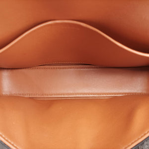 Pre-owned Celine Claude Triomphe Brown PVC coated canvas  shoulderbag | stylenewstar