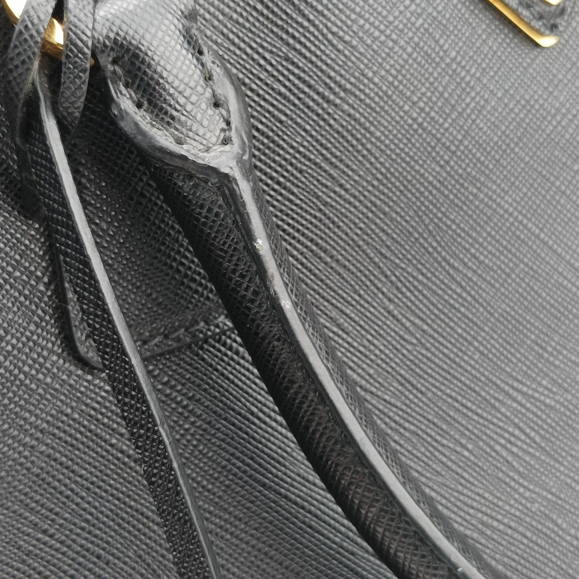 Secondhand Prada Galleria Black SAFFIANO Leather 1BA274 handbag | stylenewstar