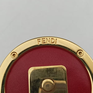 Pre-owned Fendi F is Red Leather 8BM005 shoulderbag | stylenewstar