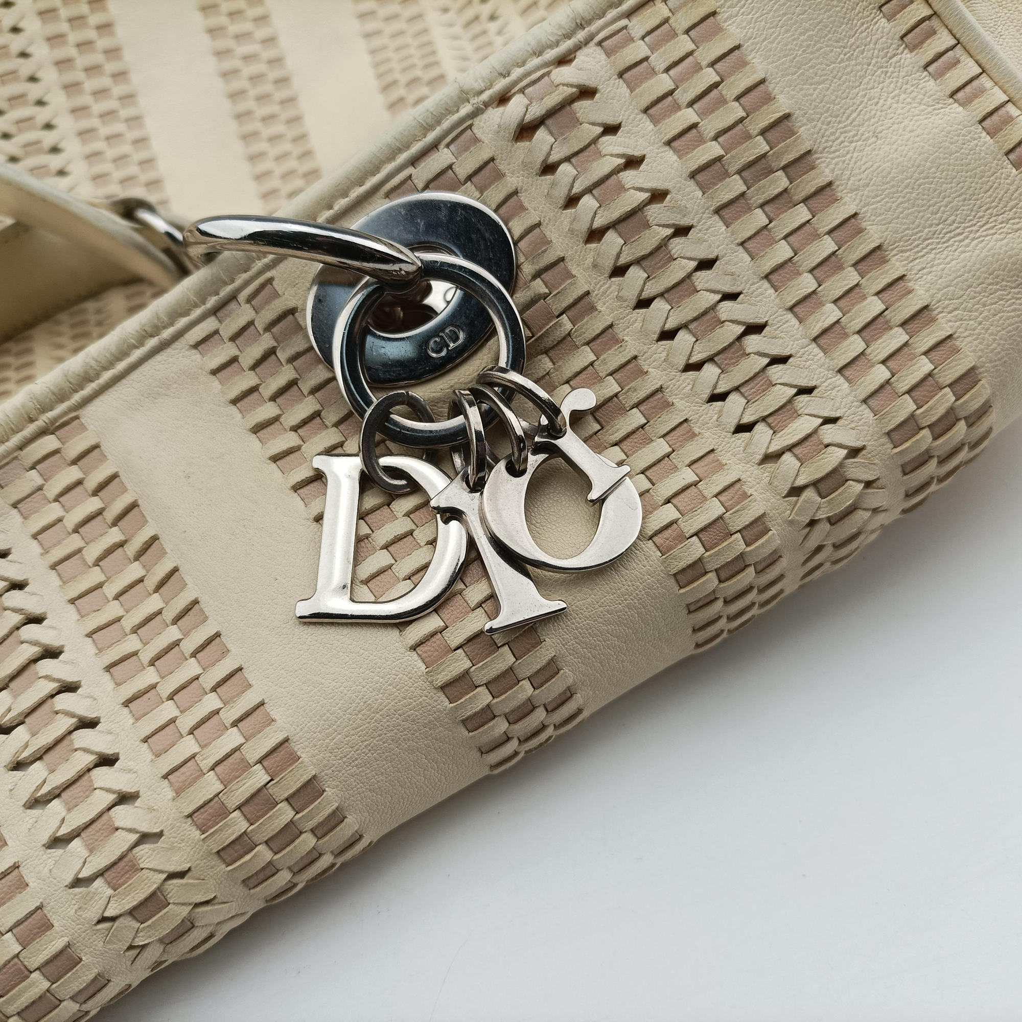 Vintage Christian Dior Soft Lady Dior Beige Leather  handbag | stylenewstar