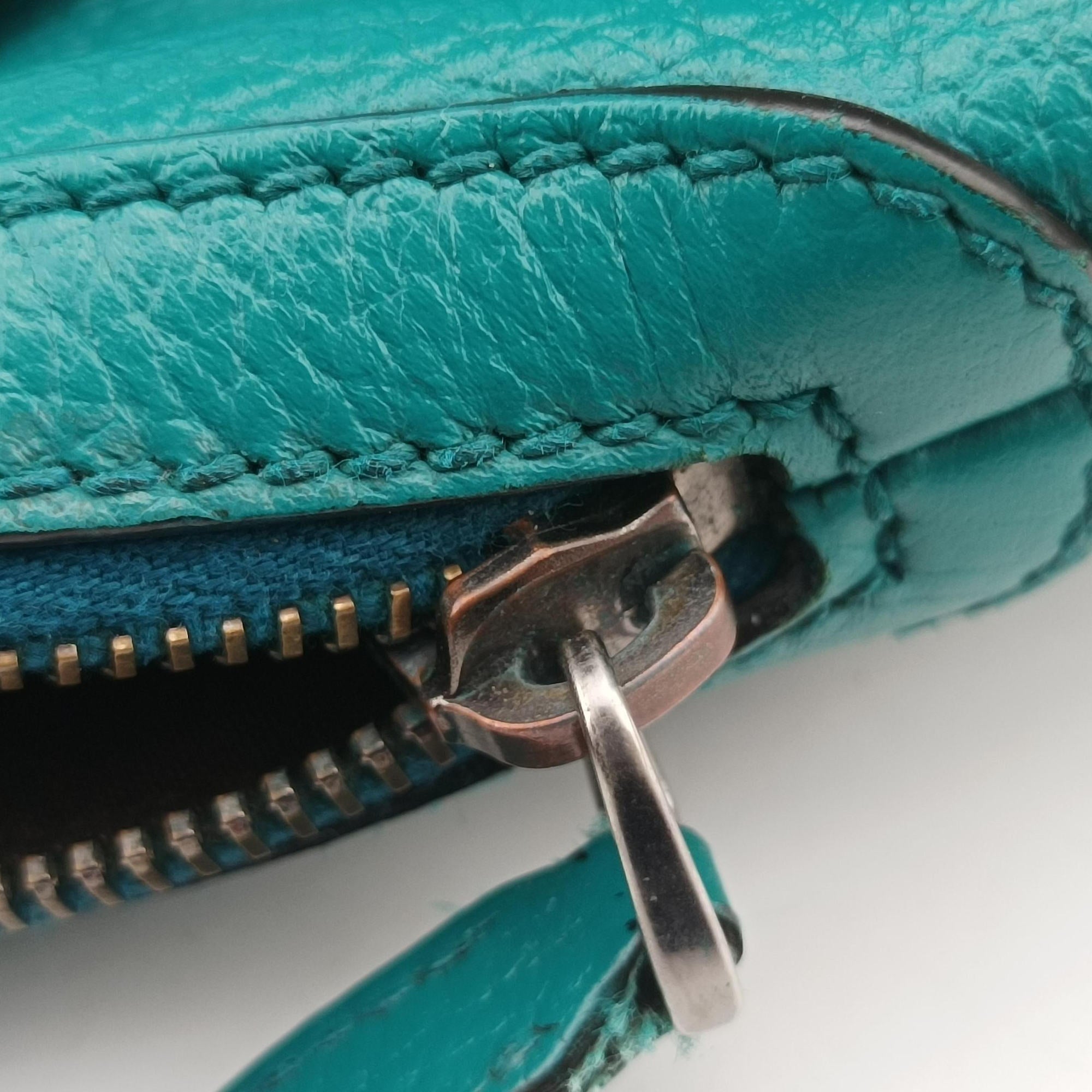 Pre-owned Gucci Web Dome Blue Leather 341504 shoulderbag | stylenewstar
