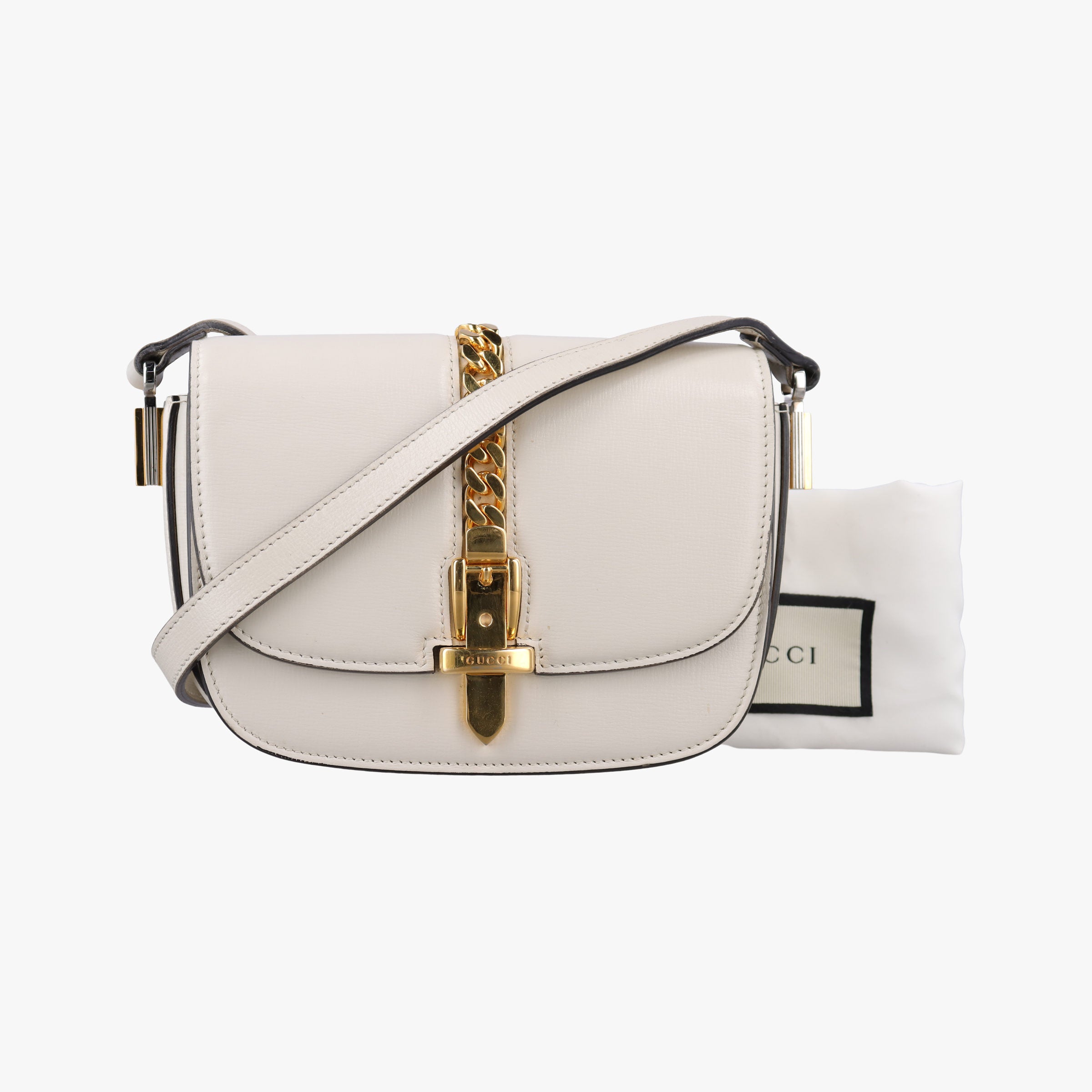 Vintage Gucci Sylvie 1969 Mini White Leather 615965 shoulderbag | stylenewstar