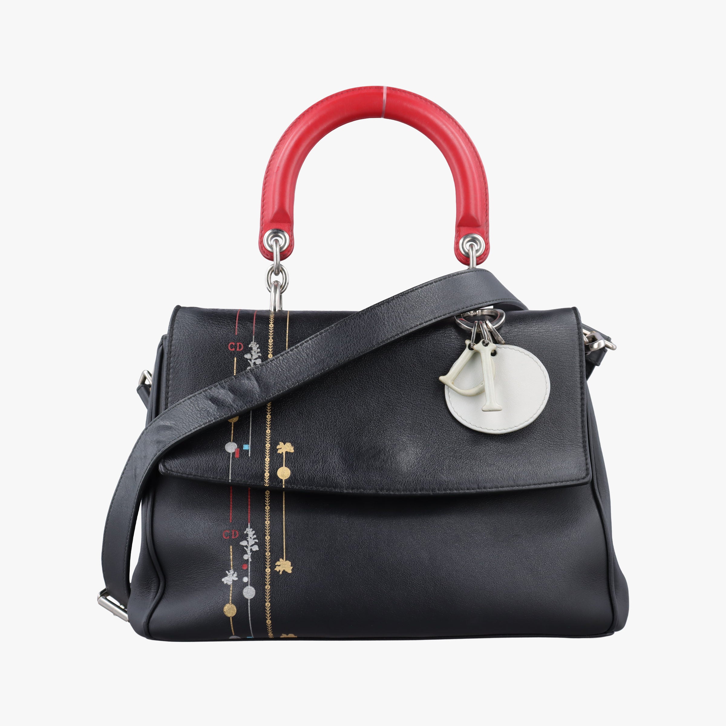 Pre-owned Christian Dior Be Dior Black Leather  shoulderbag | stylenewstar